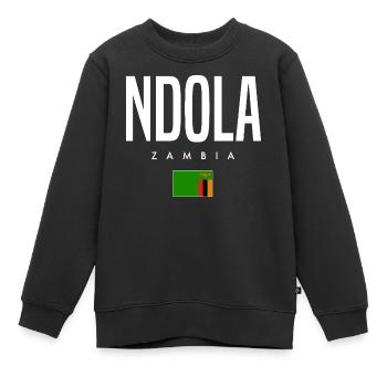 Ndola Sambia - Kinder Premium Organic Sweatshirt - Schwarz - Vorne - AI Model Kid Female (0cm)