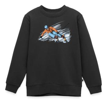 Départ - Sweat Premium enfant bio - noir - Devant - AI Model Kid Female (0cm)