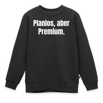 Sans but, mais premium. - Sweat Premium enfant bio - noir - Devant - AI Model Kid Female (0cm)