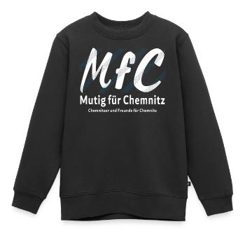 Chemnitz Mutig für Chemnitz - Kinder Premium Organic Sweatshirt - Schwarz - Vorne - AI Model Kid Female (0cm)