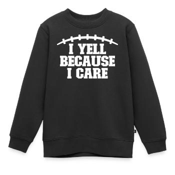 Ich schreie, weil es mir wichtig ist, Fußball-Elte - Kinder Premium Organic Sweatshirt - Schwarz - Vorne - AI Model Kid Female (0cm)