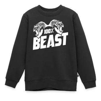 Gorilla Beast Motivation - Kinder Premium Organic Sweatshirt - Schwarz - Vorne - AI Model Kid Female (0cm)