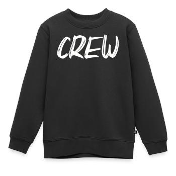 crew - Kinder Premium Organic Sweatshirt - Schwarz - Vorne - AI Model Kid Female (0cm)