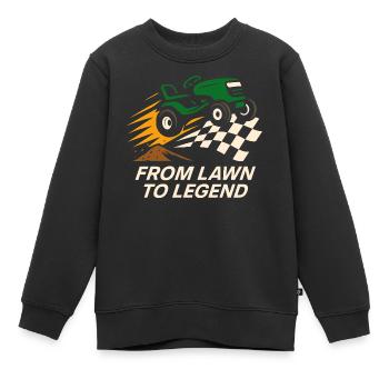 Tondeuse à gazon Tondeuse à gazon Racing Tondeuse à gazon de course - Sweat Premium enfant bio - noir - Devant - AI Model Kid Female (0cm)