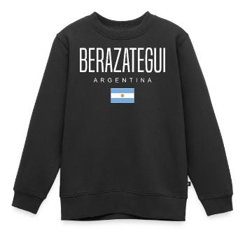 Berazategui Argentine Argentine - Sweat Premium enfant bio - noir - Devant - AI Model Kid Female (0cm)