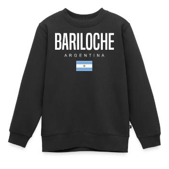 Bariloche Argentine Argentine - Sweat Premium enfant bio - noir - Devant - AI Model Kid Female (0cm)