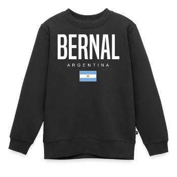 Bernal Argentine Argentin - Sweat Premium enfant bio - noir - Devant - AI Model Kid Female (0cm)