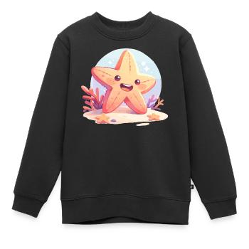 Étoile de mer Étoile de mer - Sweat Premium enfant bio - noir - Devant - AI Model Kid Female (0cm)
