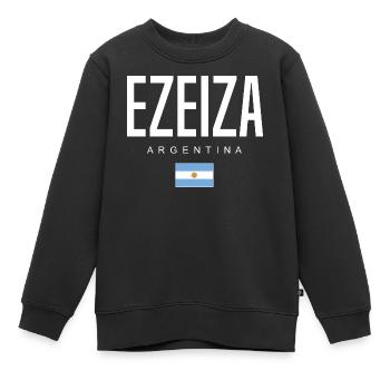 Ezeiza Argentine Argentin - Sweat Premium enfant bio - noir - Devant - AI Model Kid Female (0cm)