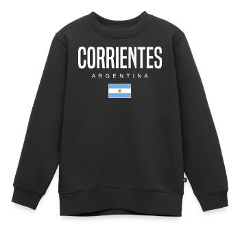 Corrientes Argentine Argentin - Sweat Premium enfant bio - noir - Devant - AI Model Kid Female (0cm)