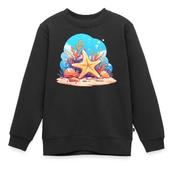 Étoile de mer Étoile de mer - Sweat Premium enfant bio - noir - Devant - AI Model Kid Female (0cm)