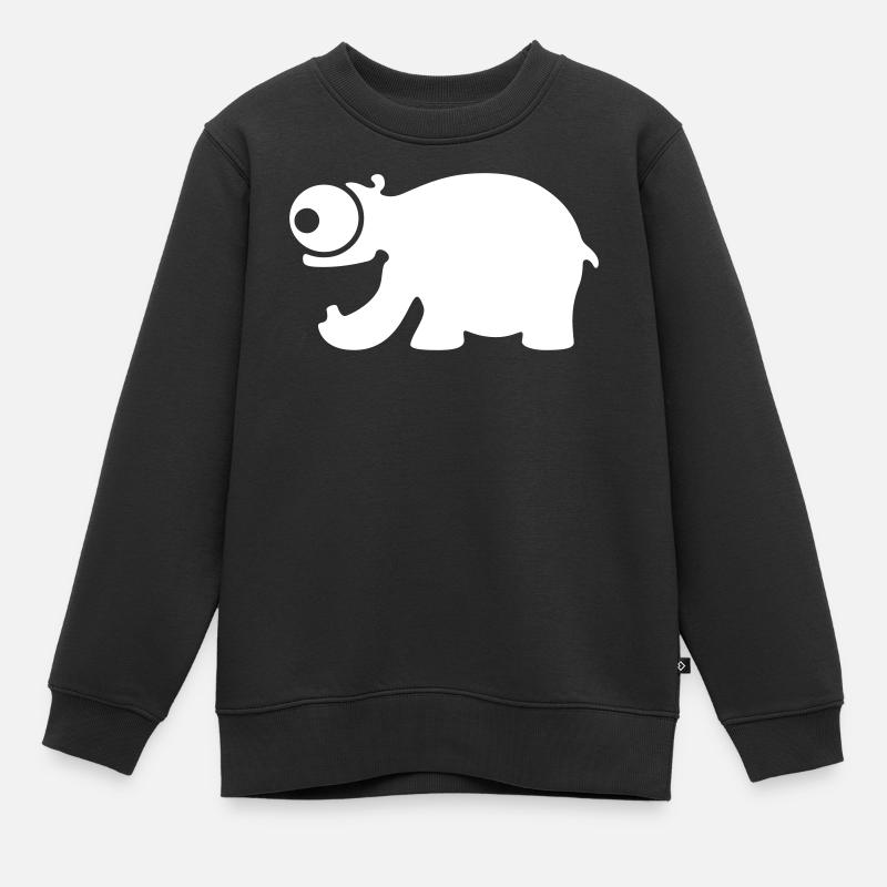 Drôle d’hippopotame - Sweat Premium enfant bio - noir