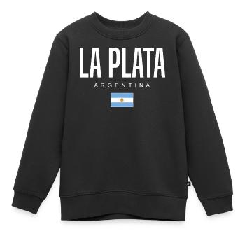 La Plata Argentine Argentins - Sweat Premium enfant bio - noir - Devant - AI Model Kid Female (0cm)