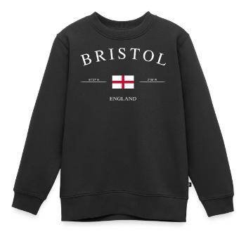 Bristol, Angleterre – Souvenir et cadeau des Fêtes - Sweat Premium enfant bio - noir - Devant - AI Model Kid Female (0cm)