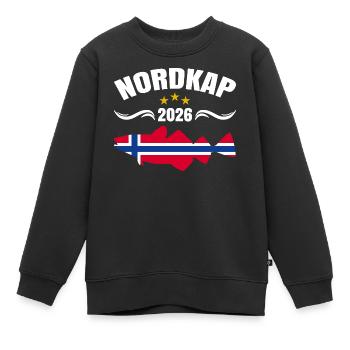 Nordkap 2026 - Kinder Premium Organic Sweatshirt - Schwarz - Vorne - AI Model Kid Female (0cm)