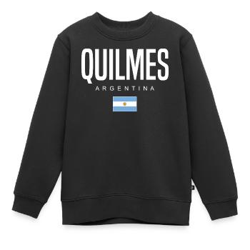 Quilmes Argentine Argentin - Sweat Premium enfant bio - noir - Devant - AI Model Kid Female (0cm)