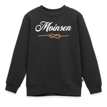 "Moinsen" - Tau-Edition - Kinder Premium Organic Sweatshirt - Schwarz - Vorne - AI Model Kid Female (0cm)