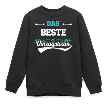 Moving helpers Moving team Inauguration Design - Kids Premium Organic Sweatshirt - black - Front - AI Model Kid Female (0cm)