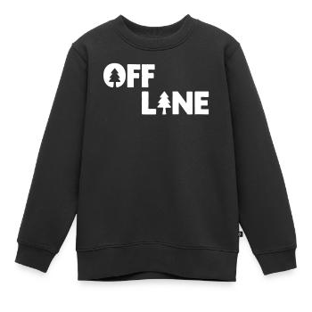 Hors ligne – Motif de dicton Nature, Forêt et Plein Air - Sweat Premium enfant bio - noir - Devant - AI Model Kid Female (0cm)