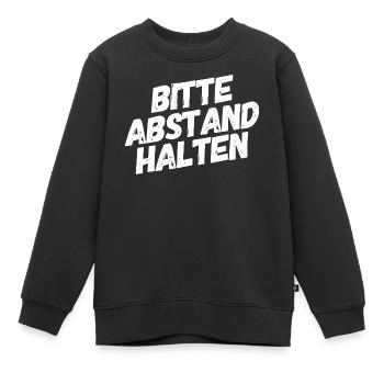 Veuillez garder vos distances - Sweat Premium enfant bio - noir - Devant - AI Model Kid Female (0cm)