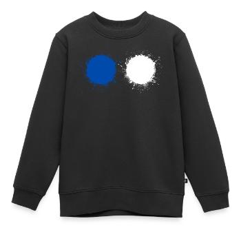 Bleu Blanc - Sweat Premium enfant bio - noir - Devant - AI Model Kid Female (0cm)