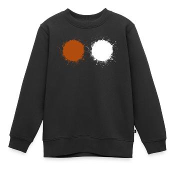 Braun Weiß - Kinder Premium Organic Sweatshirt - Schwarz - Vorne - AI Model Kid Female (0cm)