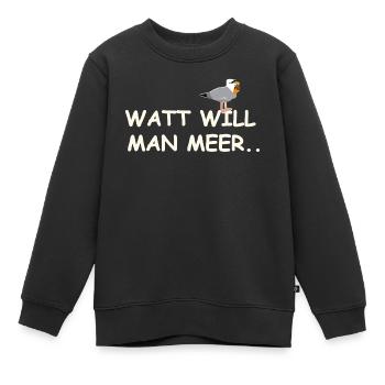 Watt Wandern  - Kinder Premium Organic Sweatshirt - Schwarz - Vorne - AI Model Kid Female (0cm)