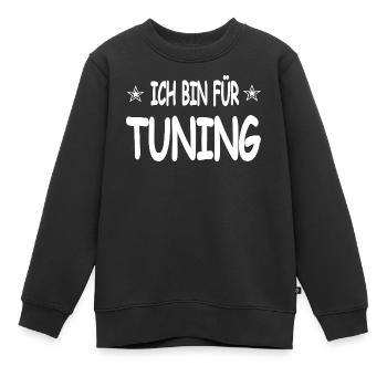 Tuning - Kinder Premium Organic Sweatshirt - Schwarz - Vorne - AI Model Kid Female (0cm)