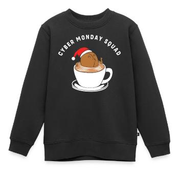 Cyber Monday Kaufrausch - Kinder Premium Organic Sweatshirt - Schwarz - Vorne - AI Model Kid Female (0cm)