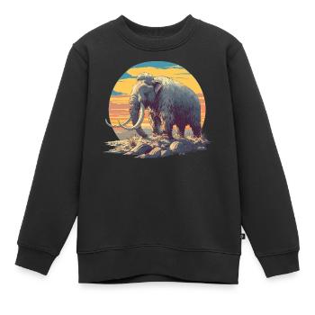 Mammouths Mammouth - Sweat Premium enfant bio - noir - Devant - AI Model Kid Female (0cm)