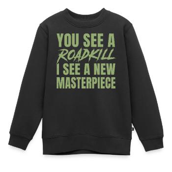 taxidermy for taxidermist design  - Kids Premium Organic Sweatshirt - black - Front - AI Model Kid Female (0cm)