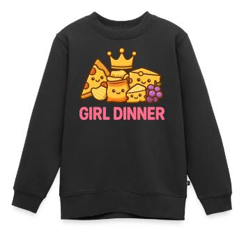 Dîner entre filles - Sweat Premium enfant bio - noir - Devant - AI Model Kid Female (0cm)