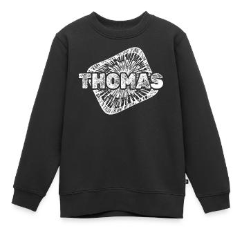 Birth Thomas - Kids Premium Organic Sweatshirt - black - Front - AI Model Kid Female (0cm)