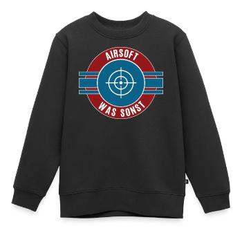Airsoft Airsoftspiel Airsoftteam Geländespiel  - Kinder Premium Organic Sweatshirt - Schwarz - Vorne - AI Model Kid Female (0cm)