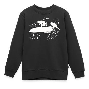 Bob Team Brakeman Bob - Kids Premium Organic Sweatshirt - black - Front - AI Model Kid Female (0cm)