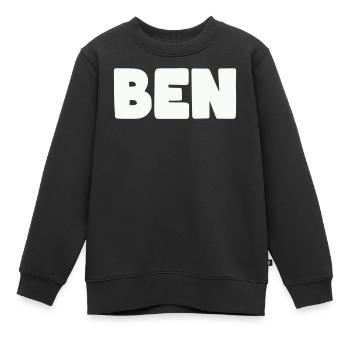 Ben Name - Kinder Premium Organic Sweatshirt - Schwarz - Vorne - AI Model Kid Female (0cm)