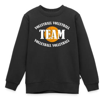 Équipe de volley-ball - Sweat Premium enfant bio - noir - Devant - AI Model Kid Female (0cm)