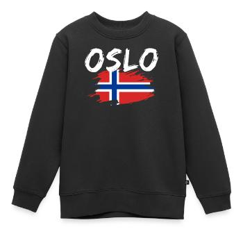 Oslo, Norvège - Sweat Premium enfant bio - noir - Devant - AI Model Kid Female (0cm)