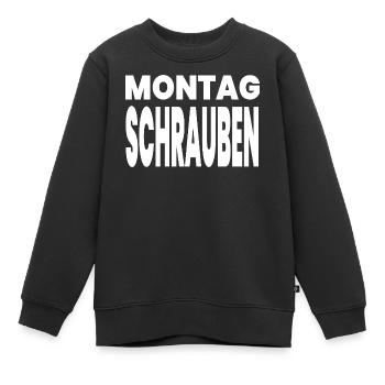 Schrauben - Kinder Premium Organic Sweatshirt - Schwarz - Vorne - AI Model Kid Female (0cm)