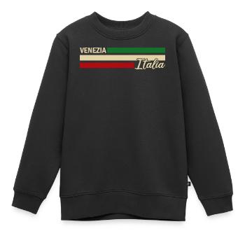Italie - Venise - Venise - Italien - Italie - Sweat Premium enfant bio - noir - Devant - AI Model Kid Female (0cm)