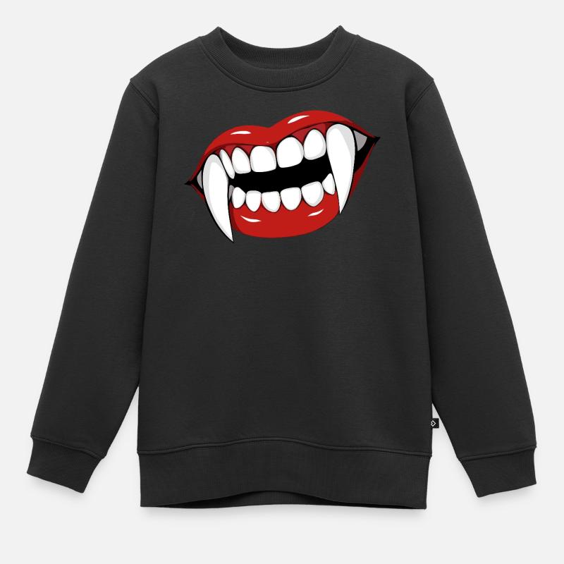 Vampire Lips Pop Art Halloween Party - Sweat Premium enfant bio - noir