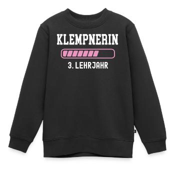 Formation plombier Apprentissage en 3 ans Apprentissage plombier - Sweat Premium enfant bio - noir - Devant - AI Model Kid Female (0cm)