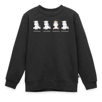 Les instructeurs pratiques, les licornes en soins infirmiers - Sweat Premium enfant bio - noir - Devant - AI Model Kid Female (0cm)