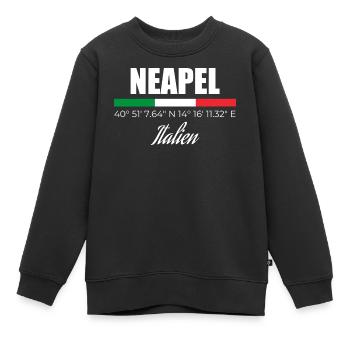 Neapel - Kinder Premium Organic Sweatshirt - Schwarz - Vorne - AI Model Kid Female (0cm)