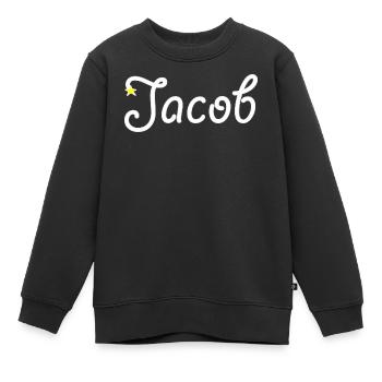 Jacob - Sweat Premium enfant bio - noir - Devant - AI Model Kid Female (0cm)