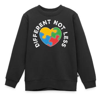 PuzzleHeart Diversity combine les couleurs - Sweat Premium enfant bio - noir - Devant - AI Model Kid Female (0cm)