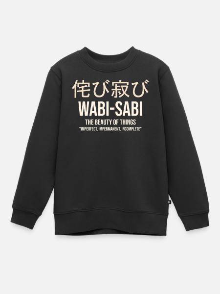 Wabi Sabi Beauté des choses imparfaites - Sweat Premium enfant bio - noir