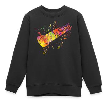Bob Team Brakeman Bob - Kids Premium Organic Sweatshirt - black - Front - AI Model Kid Female (0cm)