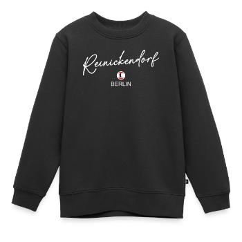 Reinickendorf - Berlin Flagge - Berliner Bär - Kinder Premium Organic Sweatshirt - Schwarz - Vorne - AI Model Kid Female (0cm)
