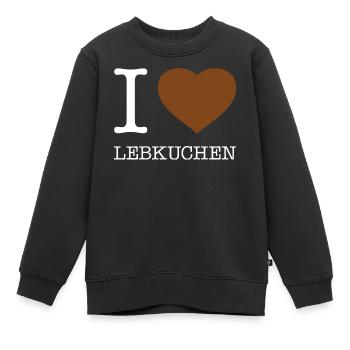 I love Lebkuchen - Kinder Premium Organic Sweatshirt - Schwarz - Vorne - AI Model Kid Female (0cm)